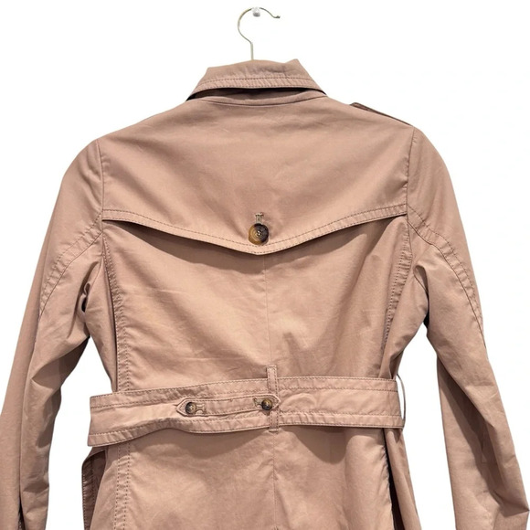 Teenie Weenie All That Bear Tan Khaki Double Breasted Belted Trench Coat Size S - Picture 13 of 16